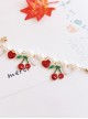 Cute Cherry Pendant Pearl Sweet Lolita Bracelet