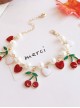Cute Cherry Pendant Pearl Sweet Lolita Bracelet