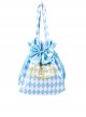 The Alice Tea party Series Blue Bowknot Sweet Lolita Tote Bag