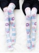 Little Fox Fairy's Donut Series Printing Stripes Sweet Lolita Knee-length Stockings