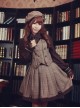 Baker Street Dense Fog Series Brown Bowknot Detective Style Lolita Pumpkin Hat