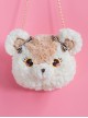 Plush Bear And Plush Bunny Cute Bow Sweet Lolita Shoulder Bag