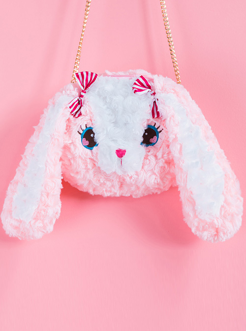 Plush Bear And Plush Bunny Cute Bow Sweet Lolita Shoulder Bag