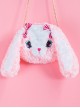 Plush Bear And Plush Bunny Cute Bow Sweet Lolita Shoulder Bag