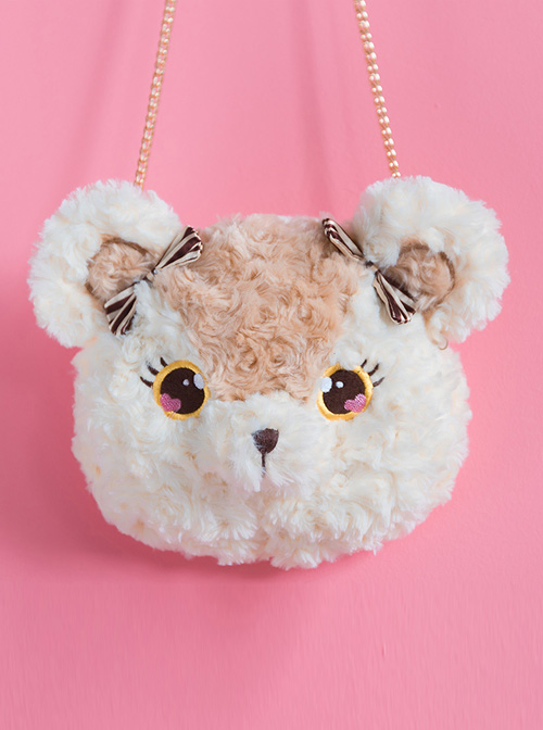 Plush Bear And Plush Bunny Cute Bow Sweet Lolita Shoulder Bag