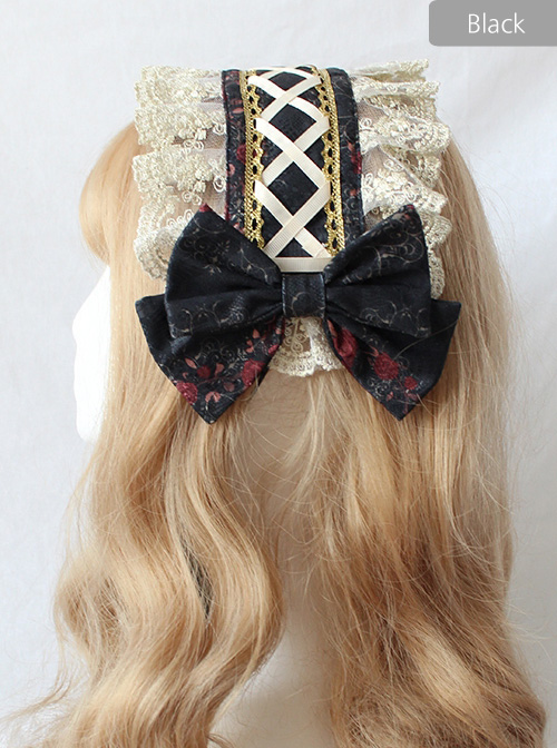 Chandelier Series Silk Ribbon Bowknot Sweet Lolita Hairband