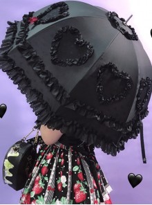 Multicolor Lace Love-heart Sweet Lolita Long Handle Umbrella