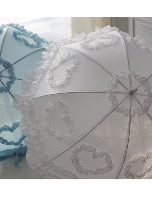 Multicolor Lace Love-heart Sweet Lolita Long Handle Umbrella