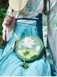 Lotus Embroidery Tassel Chinese Style Qi Lolita Green Shoulder Bag