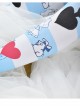 Cute Alice Blue And White Stripes Sweet Lolita Knee-crossing Stockings