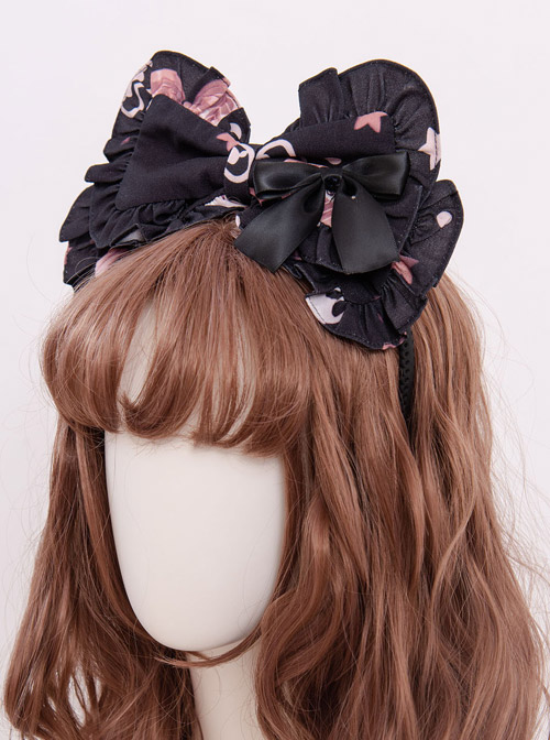 Magic Tea Party Chocolate Rabbit Series KC Bowknot Sweet Lolita Hair Hoop