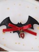 Bat Devil Halloween Black Wings Gothic Lolita Hairpin