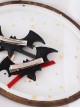 Bat Devil Halloween Black Wings Gothic Lolita Hairpin