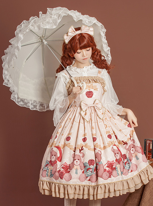 Gift Box Bear Series KC Printing Bowknot Sweet Lolita Head Hoop