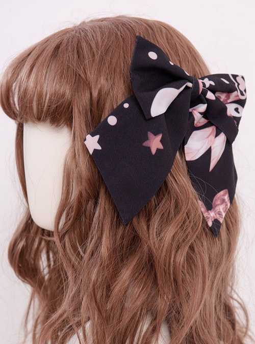 Magic Tea Party Chocolate Rabbit Series Two Colors Bowknot Sweet Lolita Hair Clips