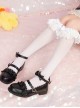 Embroidered Cotton Lace Bowknot Nail Bead Sweet Lolita Mid Stockings