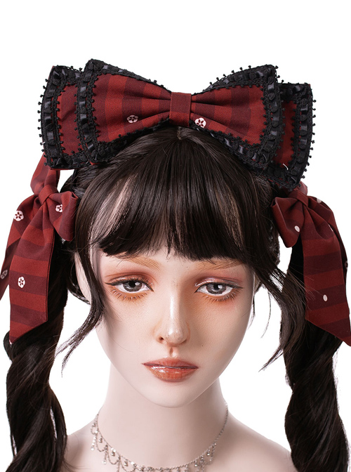 Magic Tea Party- Garden Restaurant Series Bowknot Sweet Lolita Hair Hoop And Hair Clips Set