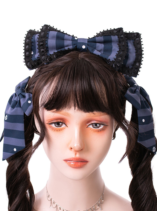 Magic Tea Party- Garden Restaurant Series Bowknot Sweet Lolita Hair Hoop And Hair Clips Set