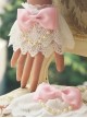 Bead Chain Bowknot Double Layer Lace Sweet Lolita Multicolor Hand Sleeves