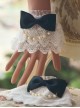 Bead Chain Bowknot Double Layer Lace Sweet Lolita Multicolor Hand Sleeves