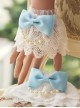 Bead Chain Bowknot Double Layer Lace Sweet Lolita Multicolor Hand Sleeves