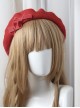 Bowknot Ribbon Wavy Pattern Hat Classic Lolita Autumn Winter Beret