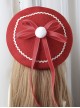 Bowknot Ribbon Wavy Pattern Hat Classic Lolita Autumn Winter Beret