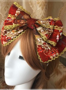 Heavenly Garden Series Printing Bowknot Sweet Lolita Head Hoop