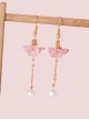 Flowers Cluster Series Pearl Tassel Sweet Lolita Earrings