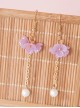 Flowers Cluster Series Pearl Tassel Sweet Lolita Earrings