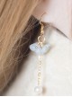 Flowers Cluster Series Pearl Tassel Sweet Lolita Earrings