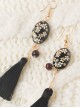 Cherry Blossom Hand-painted Ukiyo Series Tassel Japanese Style Lolita Earrings