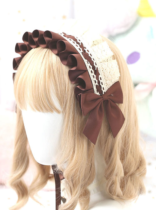 Multicolor Cotton Ruffle White Lace Sweet Lolita Headband