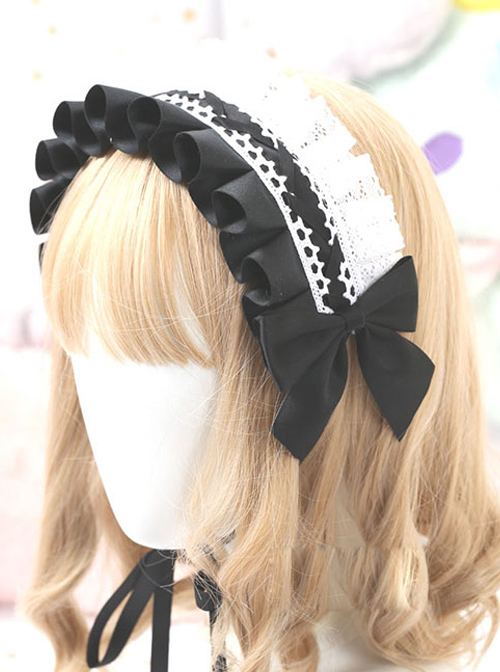 Multicolor Cotton Ruffle White Lace Sweet Lolita Headband