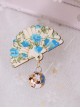 Small Bell Pendant Chinese Style Fan-shaped Sweet Lolita Hairpin