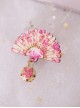 Small Bell Pendant Chinese Style Fan-shaped Sweet Lolita Hairpin