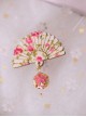 Small Bell Pendant Chinese Style Fan-shaped Sweet Lolita Hairpin