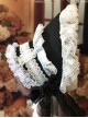 Rose Bowknot White Lace Elegant Classic Lolita Bonnet