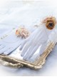 Bead Chain Elegant Rose White Classic Lolita Gloves