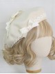 Mori Style Daisy Lace Bowknot Beige Beret Classic Lolita Hat