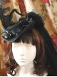 *Lady In Black* Series Retro Wool Gothic Lolita Feather Top Hat