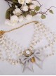 Anthony Cake Series Bowknot White Pearl Elegant Classic Lolita Necklace