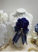 Blue Rose Lace Exquisite Chain Pendant Elegant Gothic Lolita Hair Clip