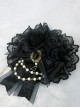 Multicolor Rose Lace Bead Chain Elegant Gothic Lolita Hair Clip