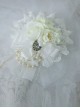 Multicolor Rose Lace Bead Chain Elegant Gothic Lolita Hair Clip