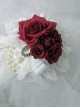 Multicolor Rose Lace Bead Chain Elegant Gothic Lolita Hair Clip