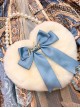 Multicolor Bowknot Heart-shape Pearl Chain Sweet Lolita Plush Handbag