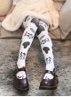 Cute Milk Cow Printing Black And White Spots Printing Sweet Lolita Stockings