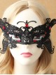 Black Lace Butterfly Shape Mask Dance Party Gothic Lolita Mask