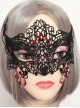 Half Face Fox Masks Halloween Black Lace Gothic Lolita Mask